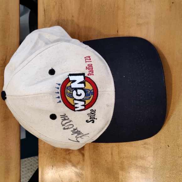 Vintage WGN radio 720 Goose Island brewing Co Spike O'Dell signed snapback cap - Picture 1 of 7
